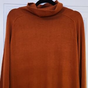 Alex Marie Burnt Orange Knit Turtleneck Sweater Dress, Midi, Sz M, NWOT!